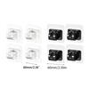Clear Black Curtain Rod Holders Pack of 4 No Drilling Self-Adhesive Curtains Or Towel Rail Hooks for Hanging Curtains