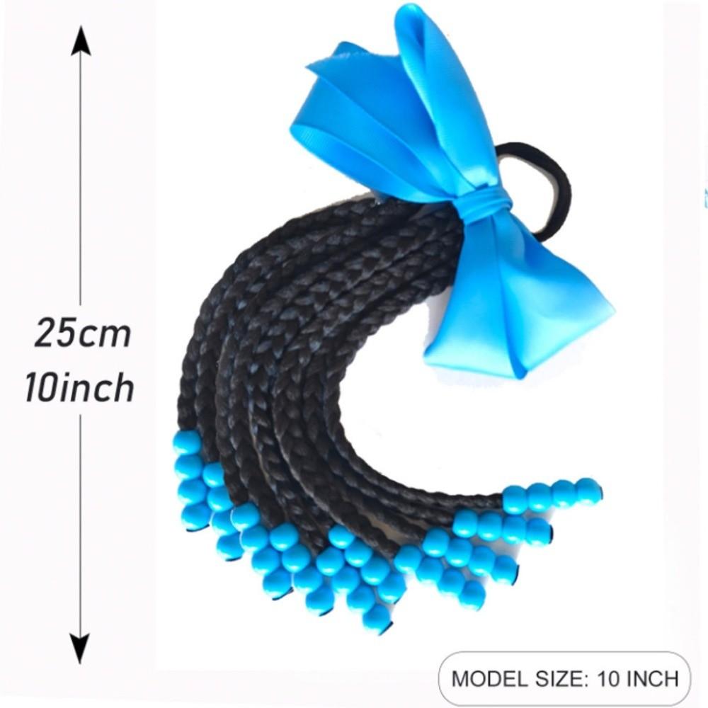 Synthetic Kids Braided Ponytails Headwear Kids Hairpiece Wig Daily Wear