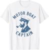 Funny Motor Boat Captain T Shirt
