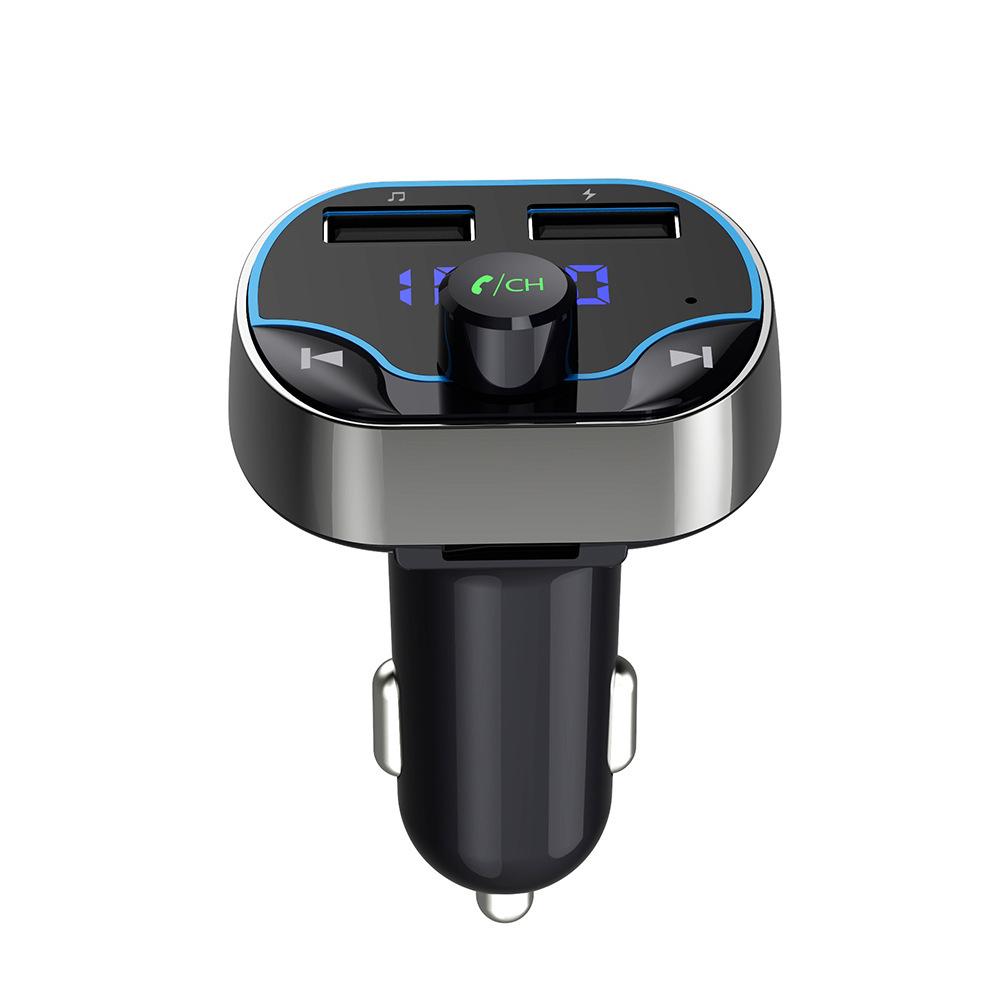 T24 New FM Transmitter Fast Charge Voice Navigation Car Handsfree Phone Bluetooth MP3 Player