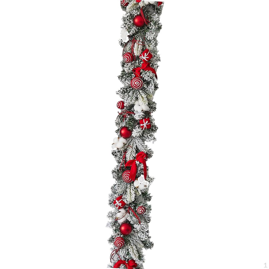 6 Ft Christmas Wreath DIY Decor Rattan Garland for Party Porches Bedrooms Window Outdoor