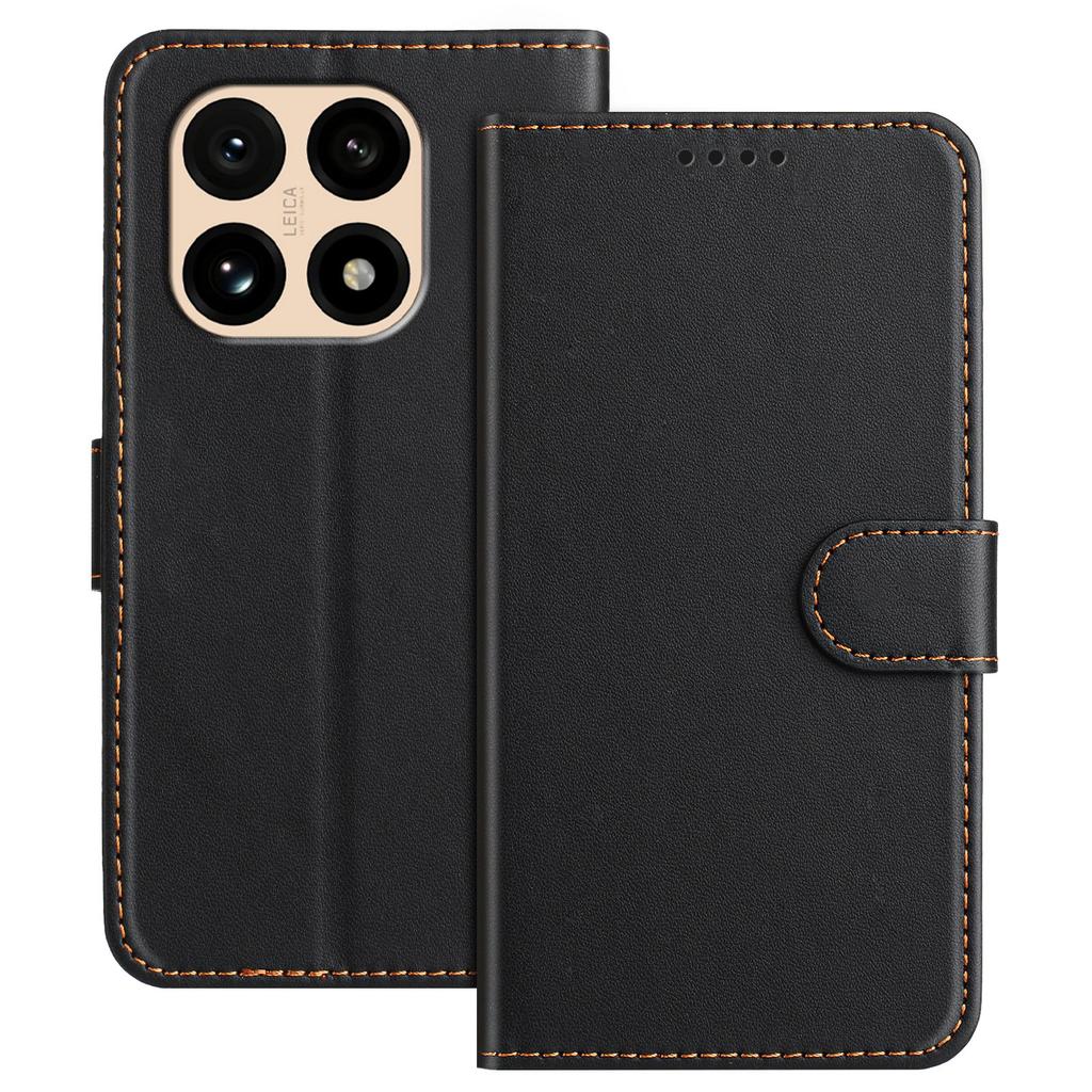 Pro Xiaomi 15T Kožené pouzdro Peněženka Stojánek Jednobarevný Kryt na telefon proti pádu