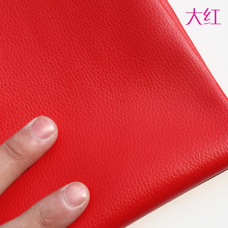Soft Faux Leather Fabric By The Meter Per for Upholstery Bag Sofa Seat Cover Furniture Small Lychee Pattern PU Waterproof Diy