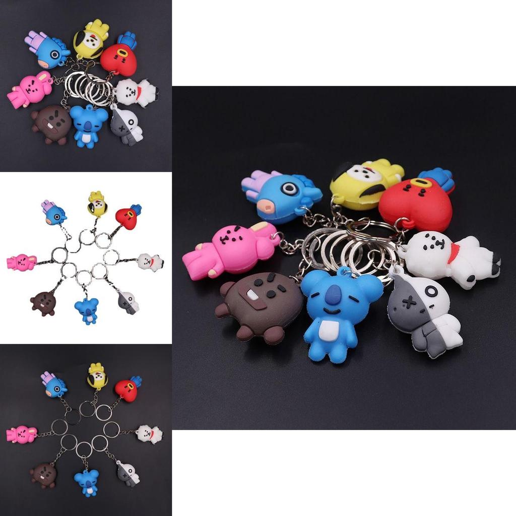 Bt21 Series Key Chain High Quality Pvc Immersive Anime Design Perfect For Fans Collectors