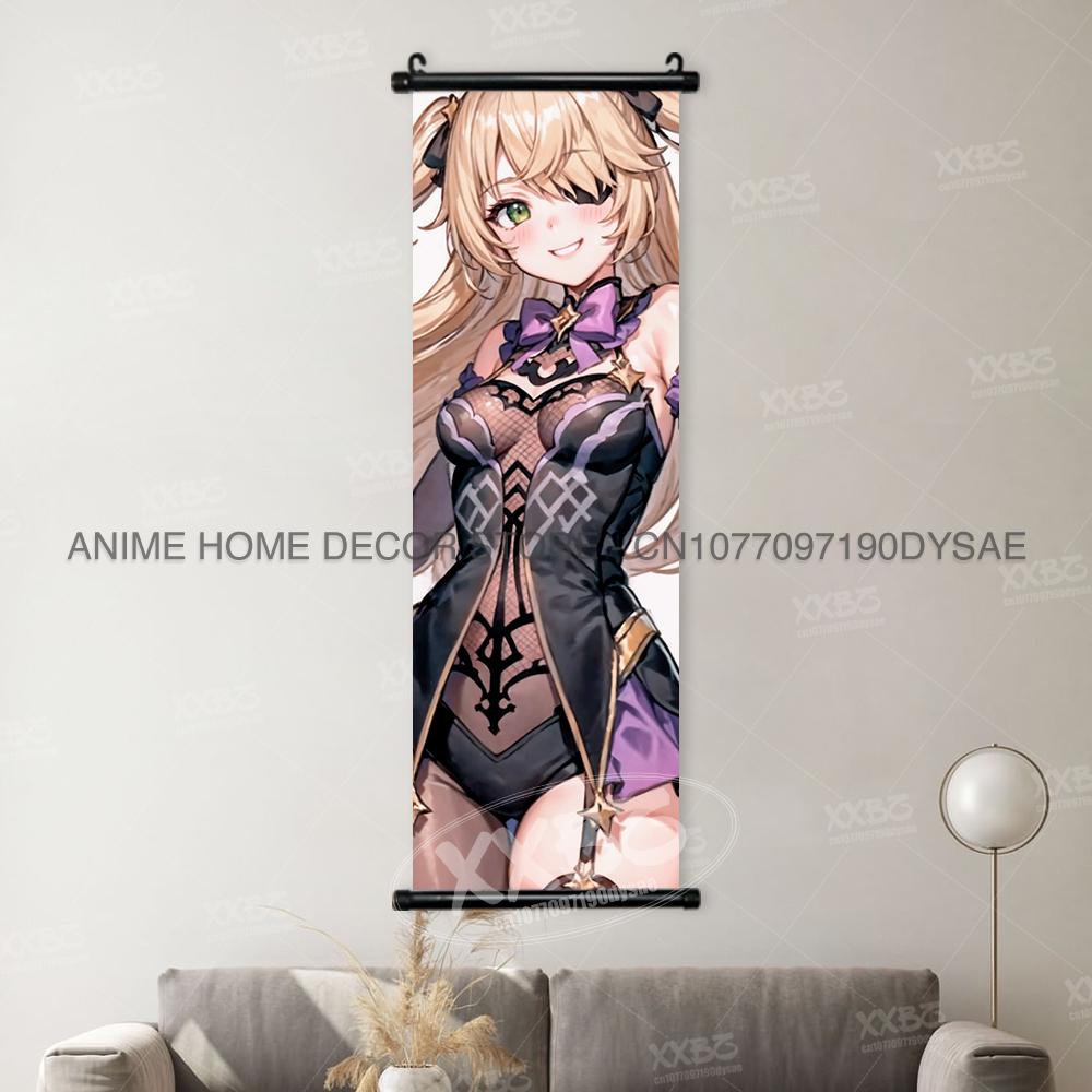 Genshin Impact Game Posters Xiangling Scrolls Picture Yaoyao Decorative Paintings Yun Jin Anime Home Decor Layla Wall Artwork