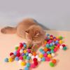1 Stück Pistole mit 20 Spielzeugkugeln Katze Plüschballpistole Stressabbau Leiser Ball Mikroelastisch Elektrostatisch Klebriges Fell Katzenspielzeugball