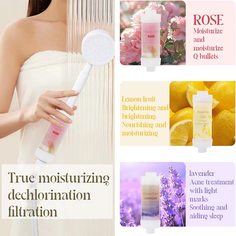 Shower Head Filter For Chlorine removal,Lavender Lemon,Scented Shower Filter,Water Softener,Bathroom Accessories
