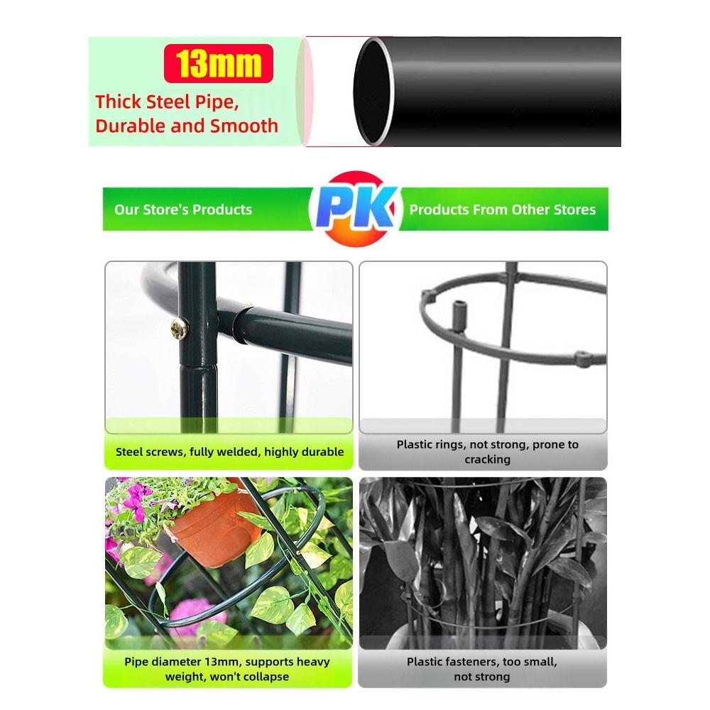 High-quality Metal Plant Support Frame Adjustable Height Flowers Stand  Home Decoration