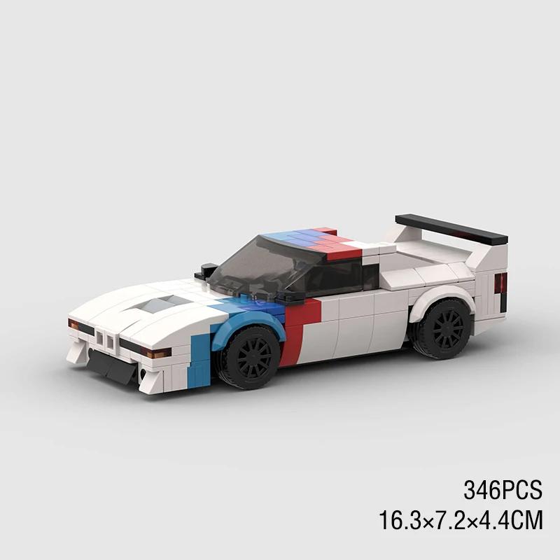MOC Speed Super Racing Car F40 RS6 City Sports Model Building Blocks Classic Rally Old Race Vehicle Bricks Technical Kids Toys