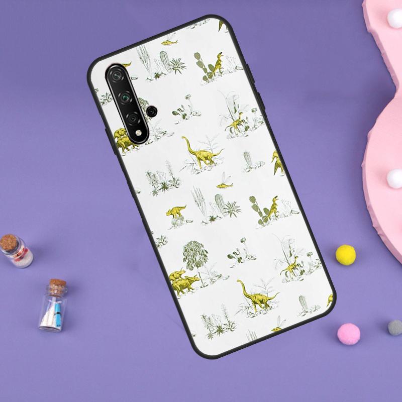 Dinosaur Pattern For Huawei Nova 11i 12i 8i 7i 3i 9 10 SE Y60 Y61 Y70 Y72 Y73 Y90 Y91 P20 P30 P40 Lite Case