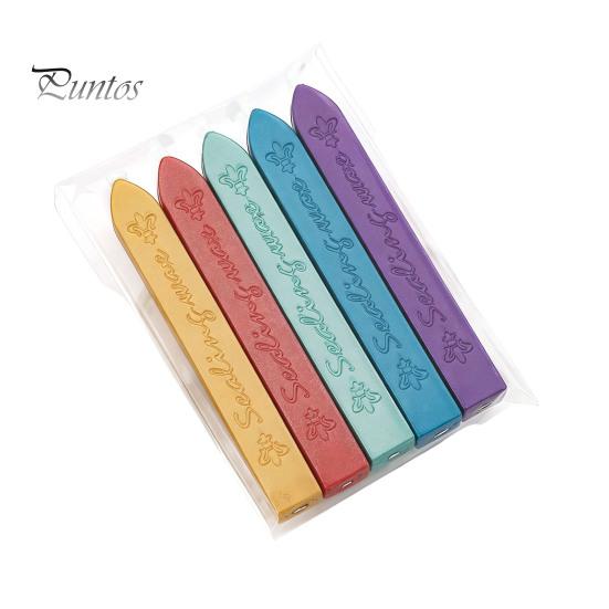 Vintage Wax Stamp Supplies 5PCS Sealing Sticks, with Wicks, Classic Color Seal Accessories Strips, for Envelope And Craft Decor Handmade Greeting Card