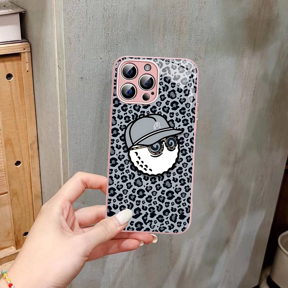 Fashion M-Malbon G-Golf Logo For IPhone 14 13 12 Mini 11 Pro XS Max X XR 14 Plus Tempered Glass Cover