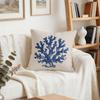 4 Stück Blaue Meeresleben Abstraktes Muster Kissen Kissenbezug Polyester Kissenbezug Zierkissen Kissenbezug Haus Auto Sofa Dekor