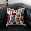CChristmas Stocking Cushion Cover Pillow Case Antidustmite Invisible zipper silky plush cushion