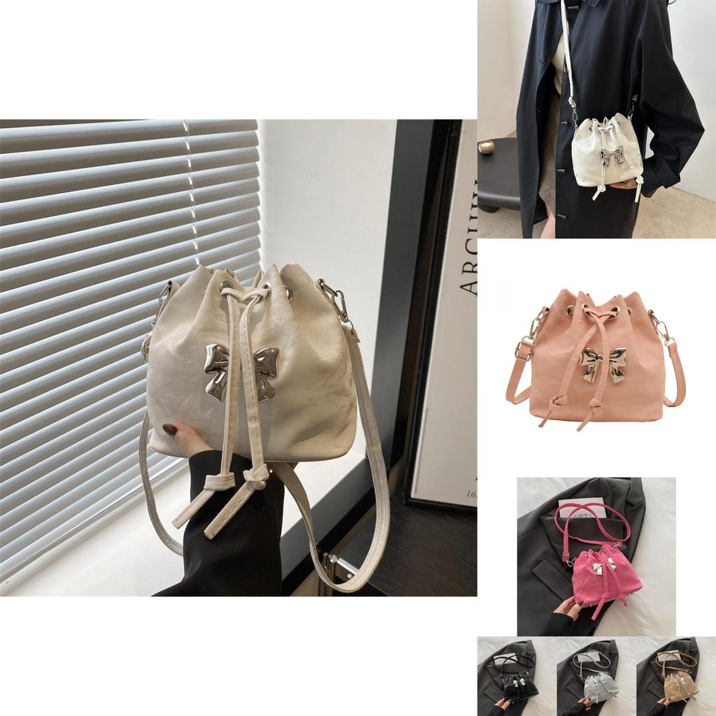Large Capacity Stylish Shoulder Bag For Women Winter New Design Casual Bucket Bag In Black Silver Khaki Rose Pink Light Pink Blue Green White Colors