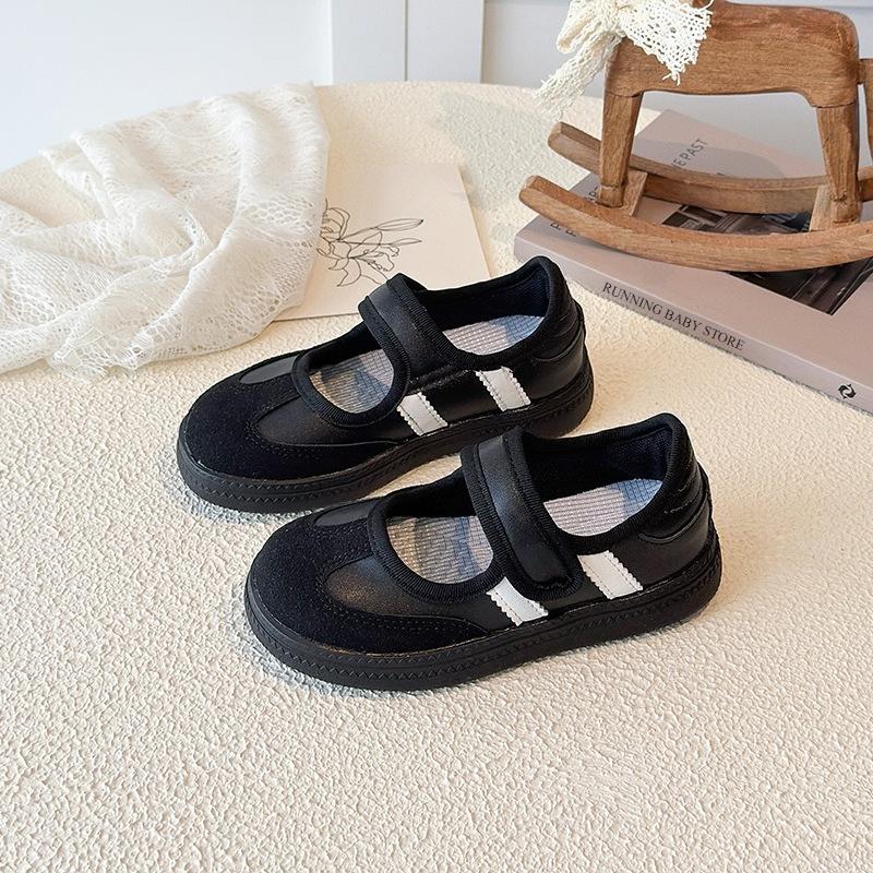 

New Children Shoes Breathable Open-backed Sneakers Fashion Shallow Stripes Casual Walking Shoes Boys Girls Training Shoes I11048 27 чорний