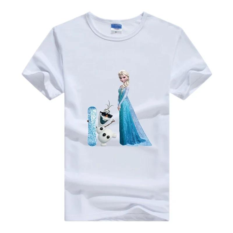 Casual Frozen Anna Aisha Princess Ladies Tops Disney Cartoon Tshirt Women T Shirts Clothing Short Sleeve Oversized Girl Blouses