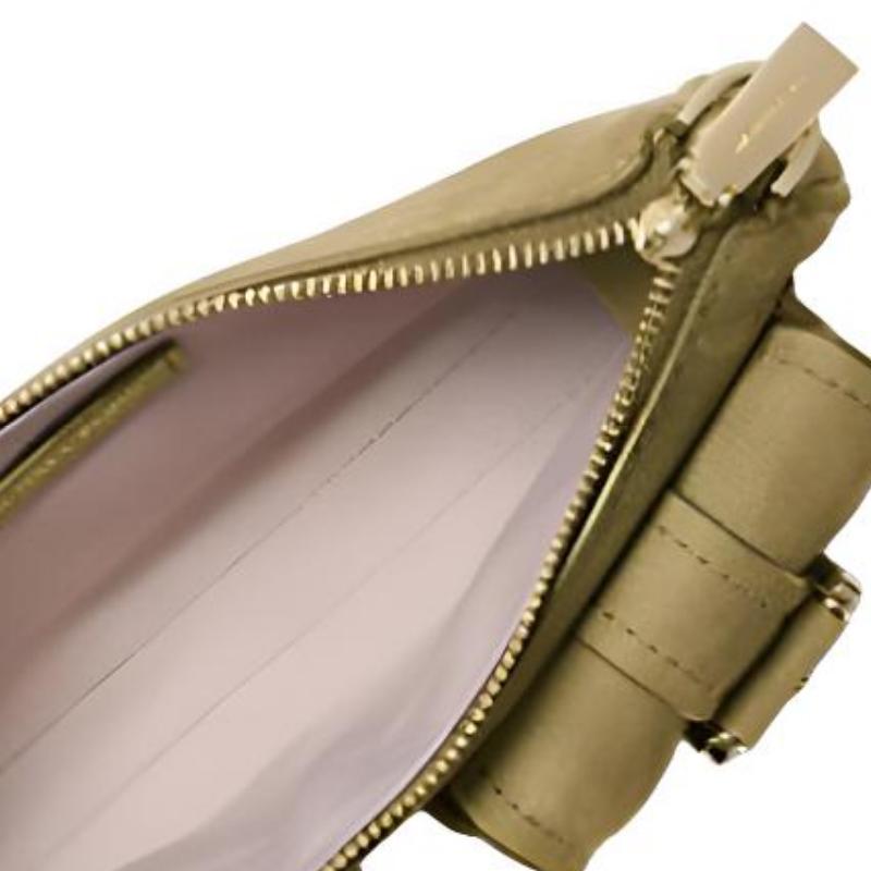 Michael Kors MK Zoe Suede Shoulder Bag With Gold Hardware Women Shoulder Bag Pistachio 32T5GZCU1L-PISTACHIO
