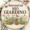 Vintage Metal Garden Sign Welcome To My Garden Italian Style Wall Art Outdoor Decor