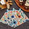 Romantic Country Napkins, 33cm 2-Ply Colorful Floral Print with Berries and Leaves for Garden Party Wedding Table Decor, 20pcs