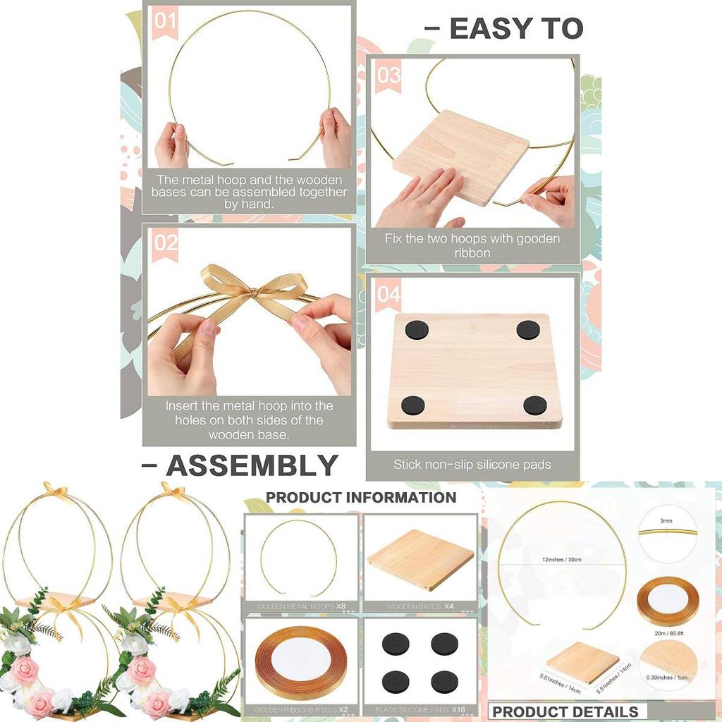 Metal Floral Wreath Base For Wedding Diy Decor And Event Planning