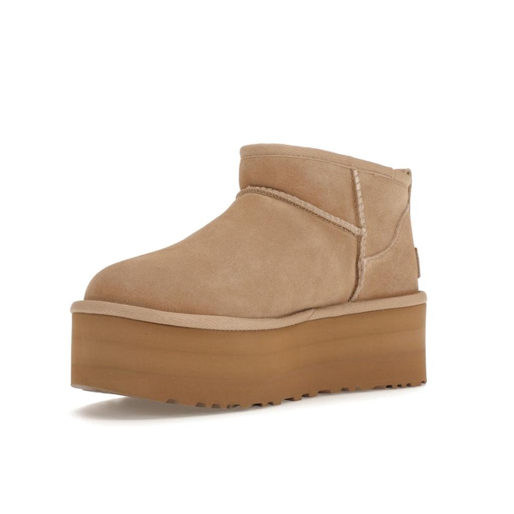 UGG Classic Ultra Mini Platform Boot Sand Women Sneakers Brown 1135092-SAN