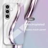 Gradient purple art pattern glass phone case suitable for Samsung Galaxy S26 S25 S24 S23 S22 S21 S20 FE Ultra Plus anti drop