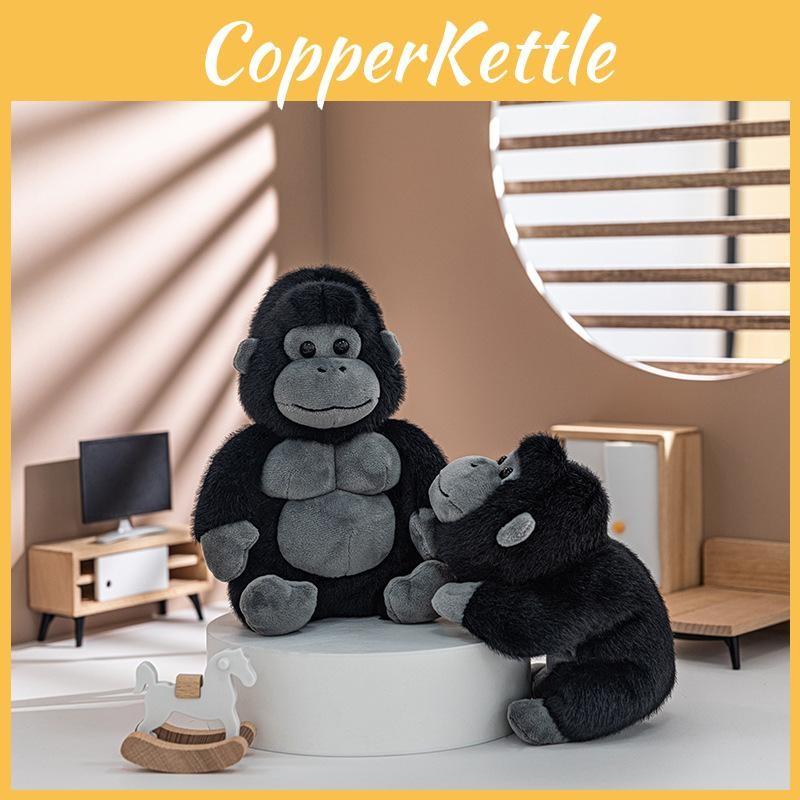 Cute Cartoon Lying Posture Black Gorilla Plush Toy Pendant For Decoration Bag