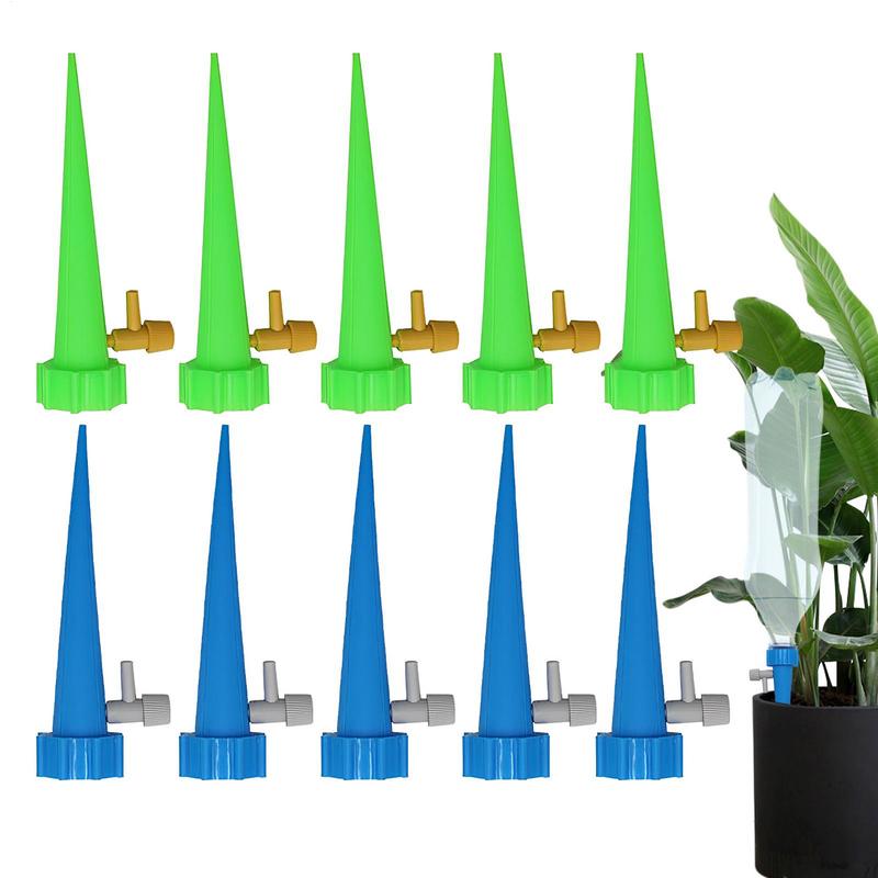 10pcs/set Plant Watering Stakes Vacation Automatic Plants Water System Self Watering Insert Spikes Device with Water Volume Drip