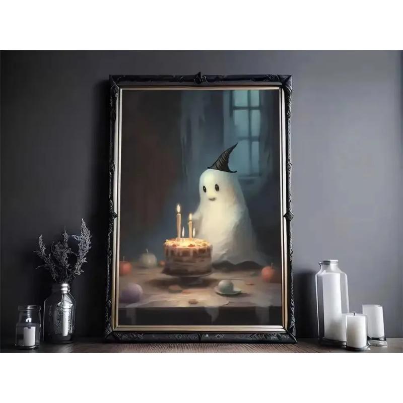 Vintage Wall Art Music Sports Spooky Aesthetics Bicycle Halloween HD Canvas Print Poster Home Living Room Bedroom Decoration