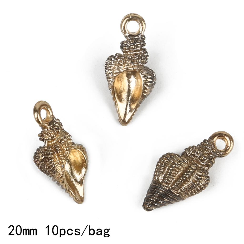 9-12Pcs Multi-Styles Starfish Shell Conch Crown Enamel Charms Pendant For Jewelry Making DIY Bracelet Necklace
