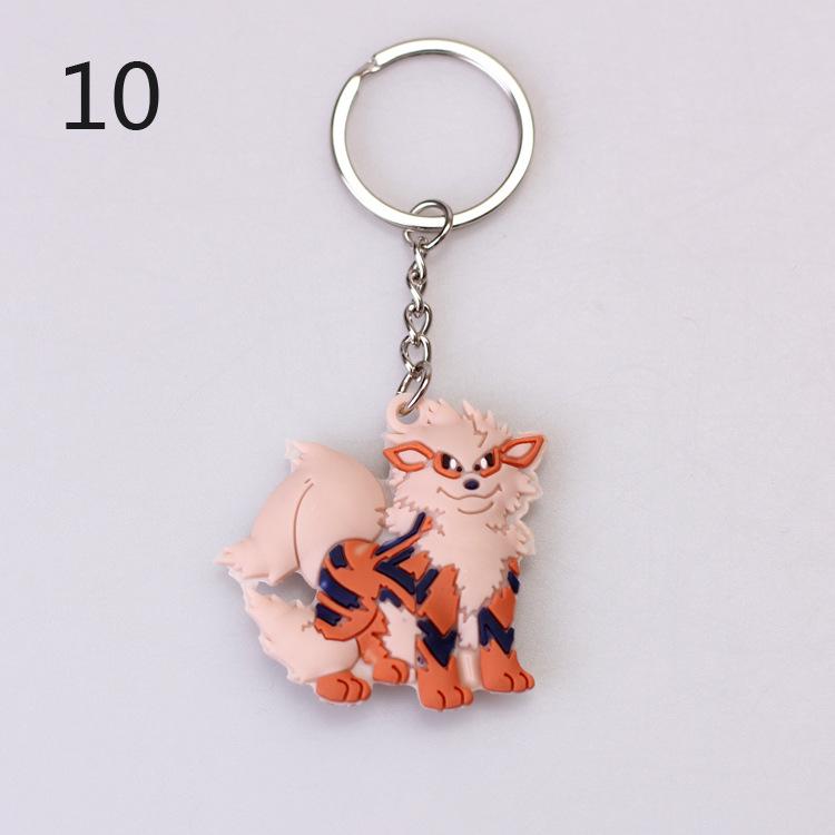Pokemon Keychain: Pikachu, Dragonite, Eevee Figure Pendant