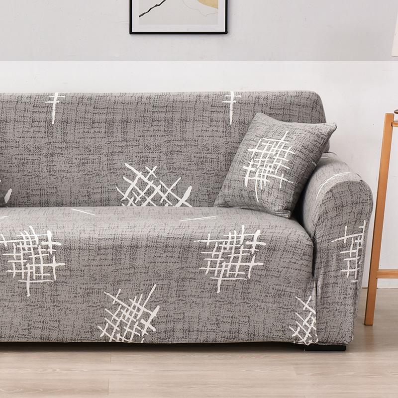 Lattice Printed Sofa Cover for Living Room Pet Kids Stretch Elastic Couch Cover for L Shape Sectional Furniture Protector