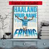 Haaland Personalized Name Round Diamond Painting Kit Diamond Embroidery Painting Rhinestones Mosaic Frameless Handwork Decoration Arts
