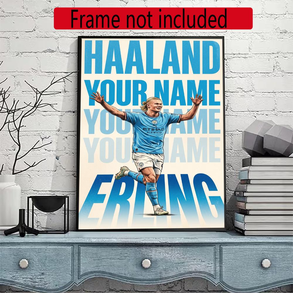 Haaland Personalized Name Round Diamond Painting Kit Diamond Embroidery Painting Rhinestones Mosaic Frameless Handwork Decoration Arts