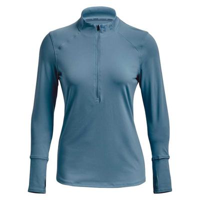 Womens Training Series Solid Color Half-Zip Loose Breathable Quick-Dry Fitted Long Sleeve Sweatshirt Women Sweatshirt Blue 1365632-002
