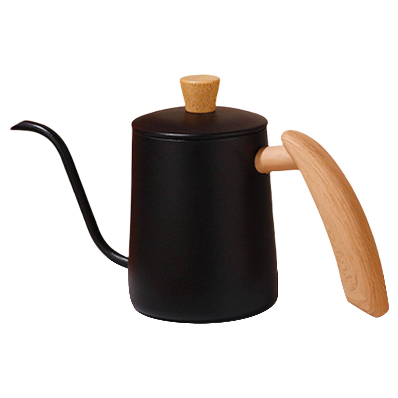 

Gooseneck Pours Over Coffee Kettle Stainless Steels Hand Dripping Coffee Pot Kitchen Tool 350ML Gooseneck Coffee Pot чёрный