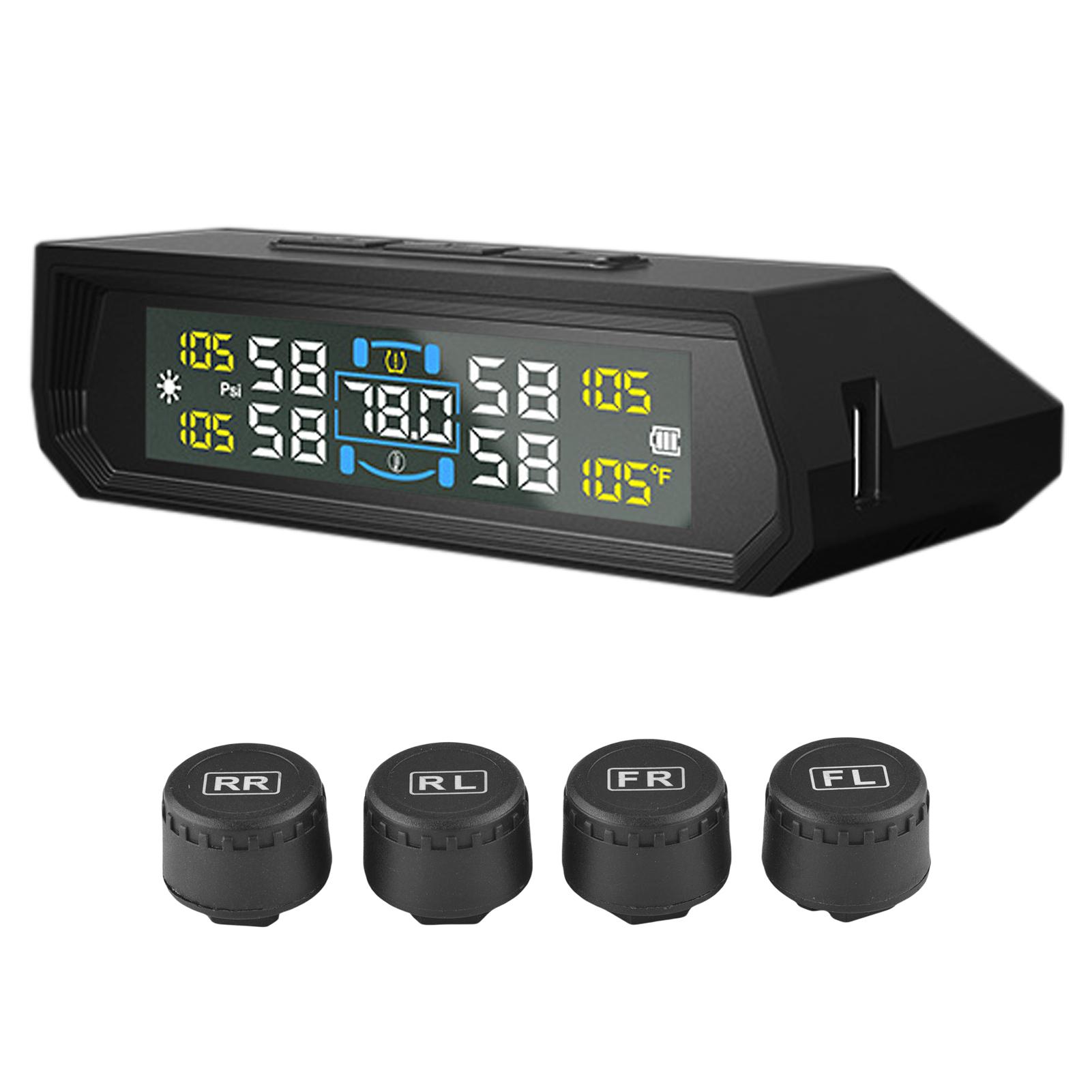 

Система контроля давления в шинах, солнечный контроль давления в шинах с 4 внешними датчиками, голосовые подсказки,