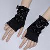 Metal Rivet Street Dance Sleeves Buckle Punk Style Sleeves New Fingerless Gloves  Stage Performance