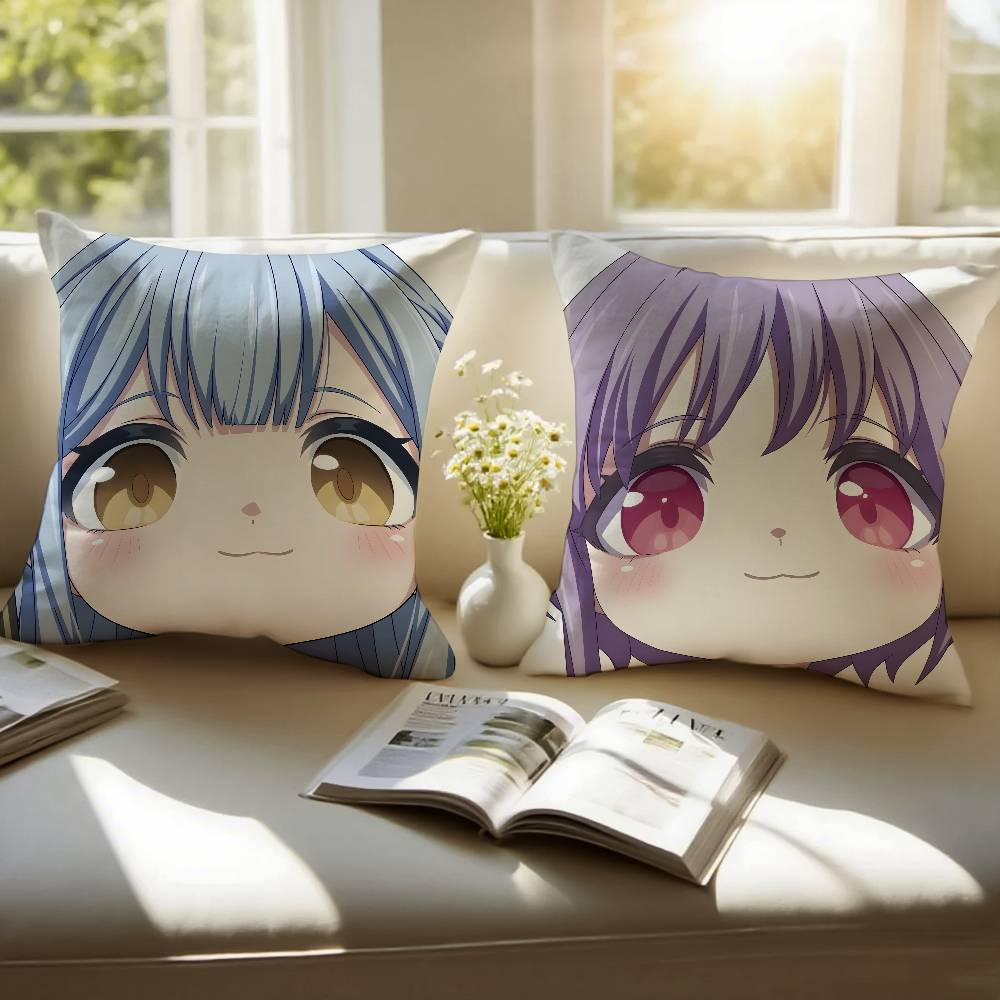 BanG Dream Ave Mujica Pillow Case Anti-dustmite Pillowcase Invisible Zipper Silky Short Plush Sofa Cushion Cover
