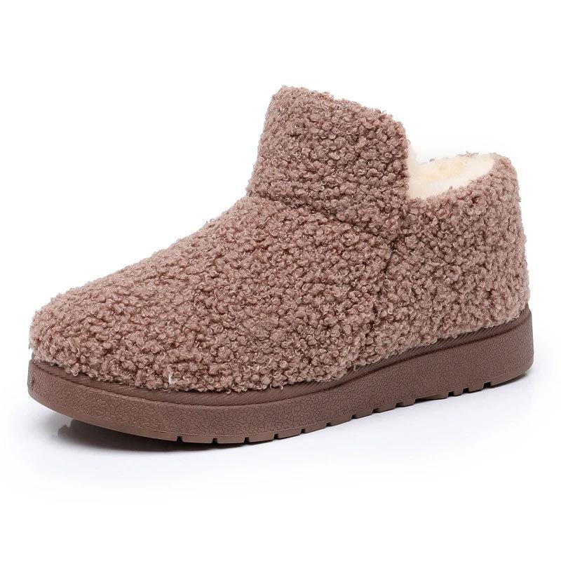 

Женские утепленные хлопковые зимние сапоги на толстой подошве - Мягкая подошва, Теплые, Морозостойкие, Модная обувь с высоким голенищем 41 кофейный