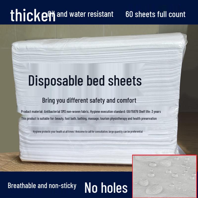 Waterproof Disposable Beauty Bed Sheets with Holes – Thickened Set for Salon Use