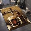 17 Estilos Alfombra de Pintura para Elaboración de Cerveza para Sala de Estar Dormitorio Felpudo Decoración del Hogar Área de Sofá Mesa Alfombra de Piso Antideslizante