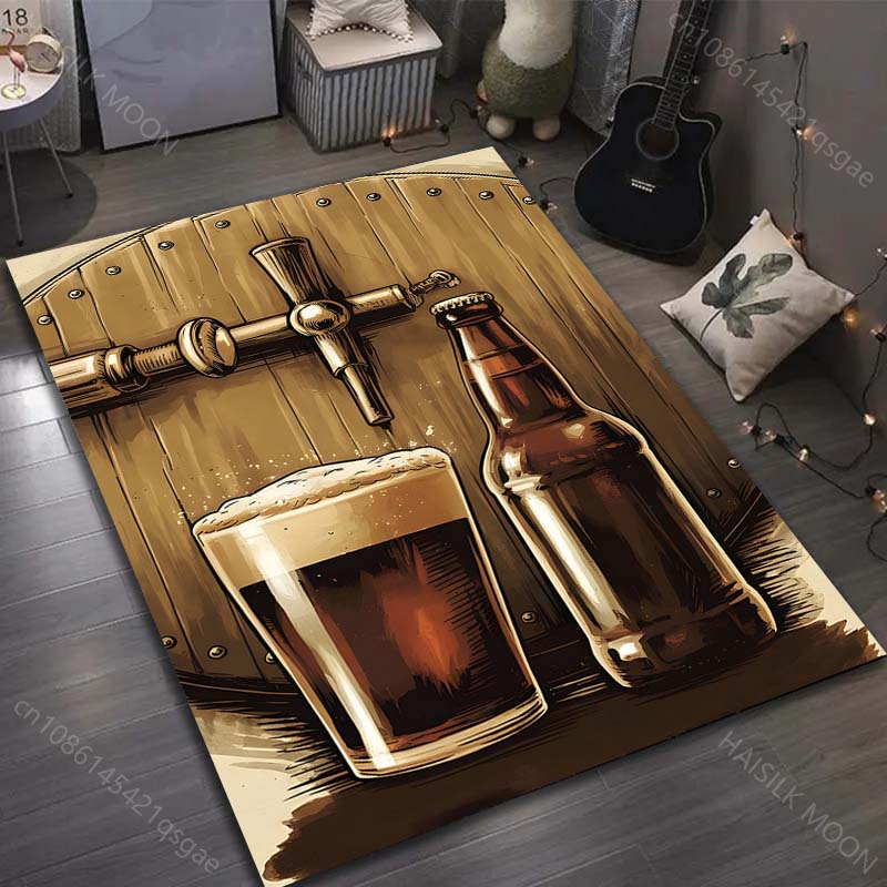 17 Styles Beer Brewing Painting Carpet for Living Room Bedroom Doormat Home Decor Sofa Table Area Rug Non-slip Floor Mat