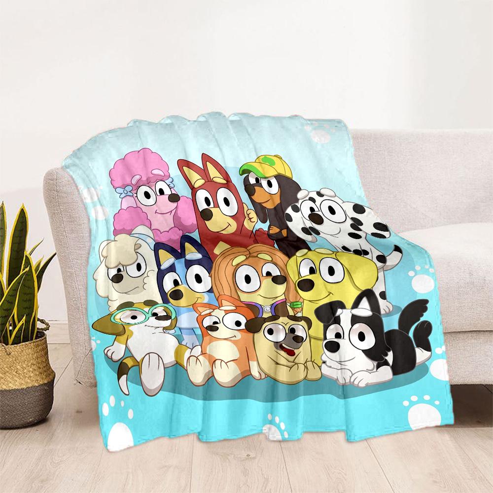 Bluey Bingo Adventure Blanket Soft & Cozy Perfect for Sofa Bed Office Chair for All Occasions Digital Print Birthday Christmas Gift Blanket