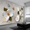 Europäischen Stil Tapete Retro Blume Schmetterling Wand Dekor Wandbild Für Wohnzimmer Schlafzimmer Hintergrund 3d Wand Papier