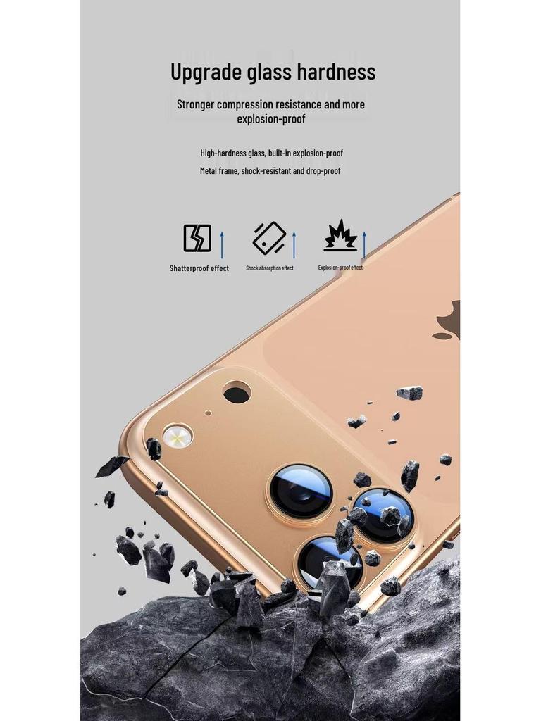 Apple iPhone 17 Pro Max Full Coverage Lens Protector - Metal Anti-Drop Film