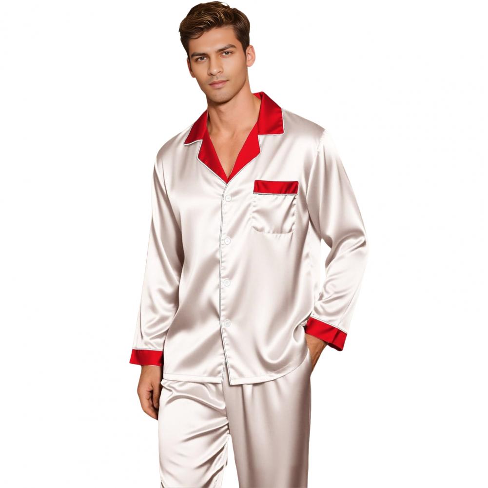 

Chest Pocket Family Pajamas Cozy Family Christmas Pajamas Sets Parent-Child Outfits Satin Plus Size Costumes For Xmas Theme Set 11T