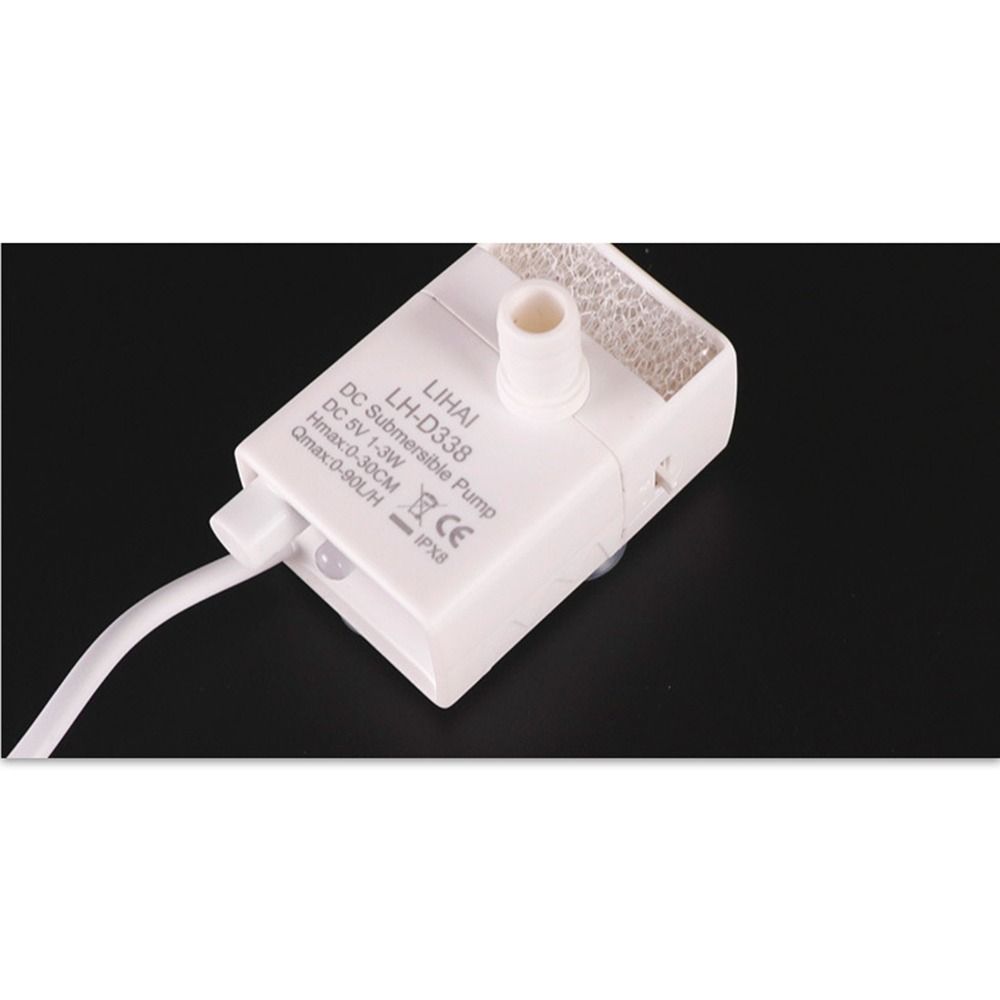 3 Suction Cups Mini Submersible Pump LED Light Water Fountain Pump Replacement  Cat