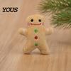 Santa Claus Cat Toy Christmas Catnip Plush Toys, Reindeer Gingerbread Stuffed Animal, Interactive Holiday Durable Chew Resistant for Kittens, Pet
